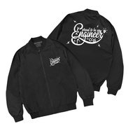 DEVVOGUE Men's Bomber Jacket Engineer Proud To Taslan MaterialBe