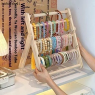 HH Wooden  Storage Ra Display Stand 2 Layer Home Use Hair Accessories Jewelry Headwear Exhibition Ra