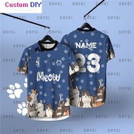 [free Custom Name And Number] Custom Jersey Collar Beautiful Cat Design Latest Design 2026 Viral Jer