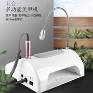 Ready Stock 5 in 1 Manicure Machine Uv Lamp Nail Drill Vacumm Flashligh Hand Pillow Nail Art 多功能光疗机电