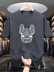 Ein kurzärmeliges Herren-T-Shirt mit Rundhalsausschnitt ausgestattet mit einer Mischung aus weichem