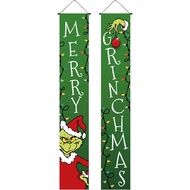 Christmas Grinchmas Decorations Merry Christmas Xmas Porch Sign Yard Outdoor Ornaments 71x12inches