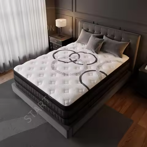 Queen 12 Inch Hybrid Mattresses Euro Top Medium Firm for Back & Lumbar Support, Individual Pocket Sp