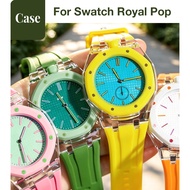 Unisex AP Integrated Transparent Case Silicone Unique Sports Strap Suitable for AP Swatch Royal Pop 