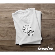 DORAEMON CRAYON WHITE TSHIRT/ DORAEMON SCREEN PRINTING T-SHIRT - UNISEX T-SHIRT/ UNISEX PROMO T-SHIR