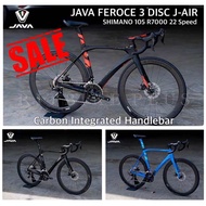 เสือหมอบคาร์บอน Java Feroce3 j-air disc เฟรมคาร์บอน มาตราฐาน UCI ล่อคาร์บอน ชุดเกียร์ Shimano 105 22