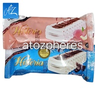 Es krim rasa vanila buah persik dengan coklat cokelat krispi halal MUI Aice Histeria Peach Vanilla F