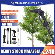 3Years Warranty🔥6 Inch cordless chainsaw/mesin potong pokok/gergaji pokok dahan/60° Height Adjustable Telescoping 电锯
