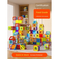 lego Mainan pemasangan blok Children Build House Building Blocks Assembling Educational Toys 3 to 6 