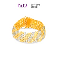 TAKA Jewellery 2-Tone Golden Radiance 916 Gold Bracelet
