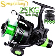 Sougayilang 2000-6000 Series Spinning Fishing Reel 4.7:1/5.0:1 Gear Ratio 13+1BB Full Metal Wire Cup and Free Spare Wire Cup Combination Carp Reel Fishing Equipment for Outdoor Sports