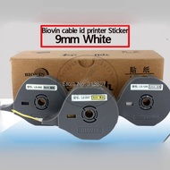 Free shipping Cassette label tape LS-09W (White) For BIOVIN wire marking machine cable id printer S6