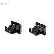 LLOYD 2pcs Curtain Rod Holder, Nail-Free Wall Hanging Curtain Rod Bracket, Fixed Clips Adjustable Black Self-Adhesive Curtain Rod Hook Bathroom