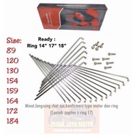Chrome Motorcycle Spokes 14 Spokes Ring 17 Spokes 17 Spokes Ring 18 - Pjm BD Store
