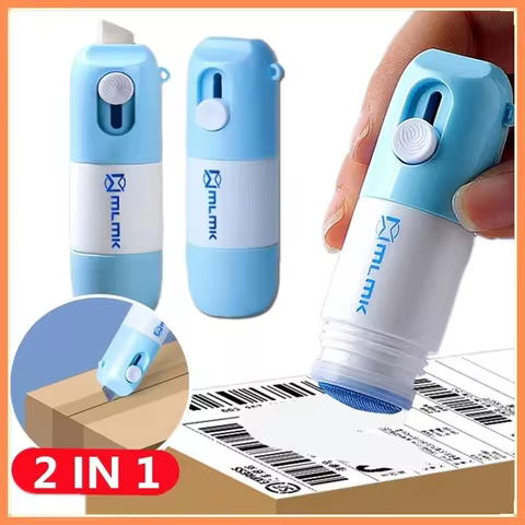 Thermal Paper Easer Mail Opener 2 in 1 Correction Fluid with Knife Anti Peep Identity Information Pr