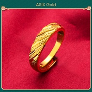 ASIX GOLD แหวนทองแท้ ทอง 24K 999 ไม่ดำ ไม่ลอก แหวนคู่ แหวนผู้ชาย แหวนผู้หญิง แหวนดาว วงแหวนดาวตก แหว