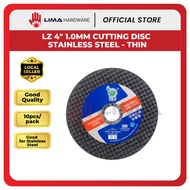LZ 4" 1.0MM CUTTING DISC STAINLESS STEEL - THIN