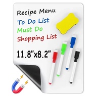 A4 Size Dry Erase White Board For Fridge Sticker Magnetic Whiteboard,portable 11.8"x8.2" Planner For