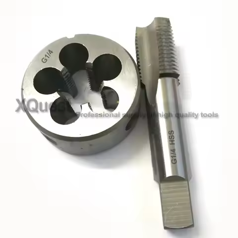 PIPE Thread Tap and Die set G1/8 G1/4 G3/8 G1/2 g5/8 Straight Pipe screw thread taps Round Dies G 1/