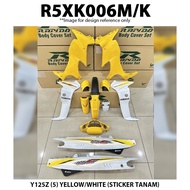 Body Cover Set Rapido Yamaha Y125Z Silver White Yellow (5) Y125 125Z Coverset Motor Accessories Y125