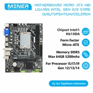 Motherboard H610DA V81 Esonic Processor Intel Gen 12/13/14 LGA 1700 Pentium Core I3/I5/I7/I9 Support