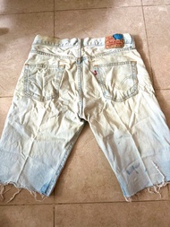 Shorts jeans levis levi 牛仔短褲 淺淺色 34吋腰 二手古着 midwest美華氏