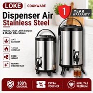 TERMOS LOKE Milk Tea Dispenser Large Hot Water Thermos Stainless Steel 304 6L/8L/10L/12L/14L
