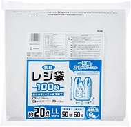 Core FR206 Plastic Bags Handbags 20L LL Milky White, Pack of 100, Height 23.6 x Width 13.0 inches (6