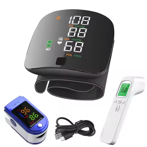 English Voice Wrist Blood Pressure Monitor Digital Automatic Tonometer Heart Rate Oxymeter Digital T