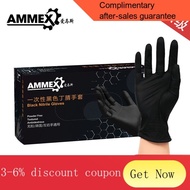 Aimas Disposable Gloves Black Nitrile Extra Thick and Durable Tattoo Latex Rubber Nitrile Labor Protection Tattoo Embroi