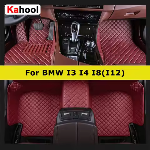 KAHOOL Custom Car Floor Mats For BMW I3(I01) I4(G26) I8(I12) Auto Carpets Foot Coche Accessorie