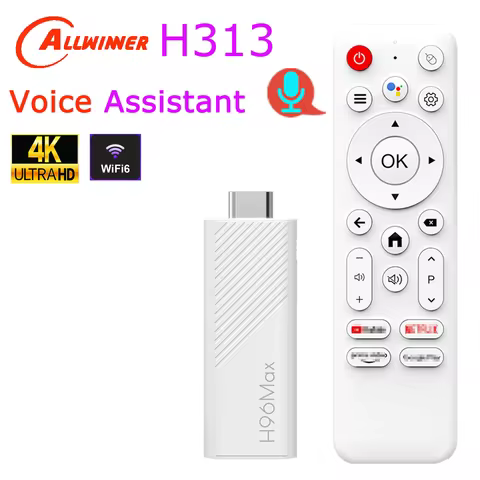 H96 Max H313 Android TV Stick Quad Core 4K Wifi 2.4G Voice Assistant RAM 2GB ROM 16GB Game Media Pla