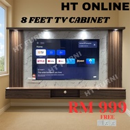 [HT ONLINE] 8ft Fluted Panel TV Cabinet  TV Kabinet Murah Support 65"TV Almari Tv Dinding