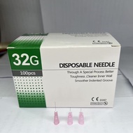 10pcs 100pcs 32g Disposable Needle 4mm/6mm/13mm individually package beauty tools  for 1ml syringe