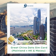 【China/Hong Kong/Macau】China & HK &Macau Unlimited Data Sim Card 【Auto VPN】GoGo Roaming Travel Sim