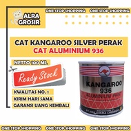 Cat Besi Anti Karat Tahan Panas Warna Aluminium Ukuran Kecil 100 ml CAT KANGAROO SILVER PERAK ALUMINIUM KECIL