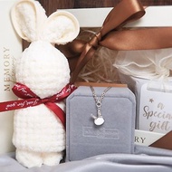彌月禮盒 跳跳兔 細版 純銀兒童手鍊 刻字訂製 寶寶手鍊