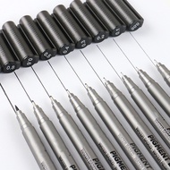 RUIXAING 1pcs Waterproof Fade Resistant Sketch Pen 0.05 0.1 0.2 0.3 0.4 0.5 0.6 0.8 Brush Pigment In