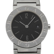 BVLGARI ) BB26SS 不鏽鋼石英模擬顯示黑色錶盤女士腕錶 [二手]