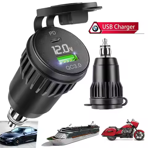 Brand New Adapter For BMW Motorcycle Charger For Hella Motorcycle Accessories USB Black CNC Car DIN 