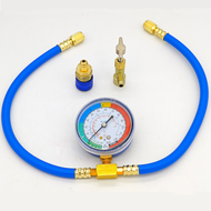 R134A Recharge Hose Kit with Gauge AC Refrigerant Recharging Hose with R134A Can Tap Refrigerant Dis