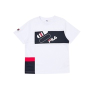 FILA KIDS 童吸濕排汗圓領T恤-白色 1TEZ-4411-WT