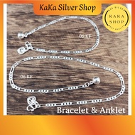 925 Silver Bracelet & Anklet KF | Gelang Tangan & Gelang Kaki KF Perak 925 |