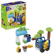 Mega HDX90 Bloks Green City Shop & Go Bus Building Kit, 36 Large Building Blocks and Special Parts w