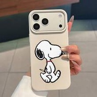1pc Minimalist Cartoon Puppy Pattern Liquid Silicone Shockproof Phone Case, Suitable As Holiday Gift