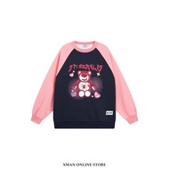 Xman American Retro Style Sweatshirt - Round Neck with Raglan Sleeves