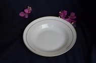 PIRING MAKAN GARIS GOLD 9" KRAMIK 1 LUSIN / 12 PIRING (MADE IN CHINA)