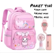 READY SANRIO KUROMI MELODY CINAMOROL GIRLS' BAG ELEMENTARY SCHOOL KINDERGARTEN SCHOOL BAG ECONOMIC P