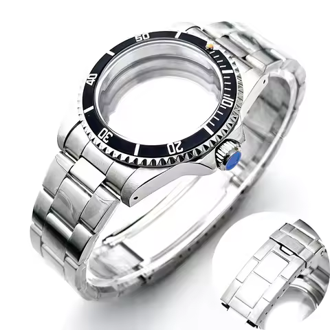 39.5mm Vintage Diver Watch Case Acrylic Bubble Crystal No logo For Seiko Submariner GMT NH35 NH34 Au