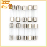 [InterfunS] 10pcs Glass Tube Fuse 5mm x 20mm 1.6A T1.6A 250V Slow Blow 1.6Amps [NEW]